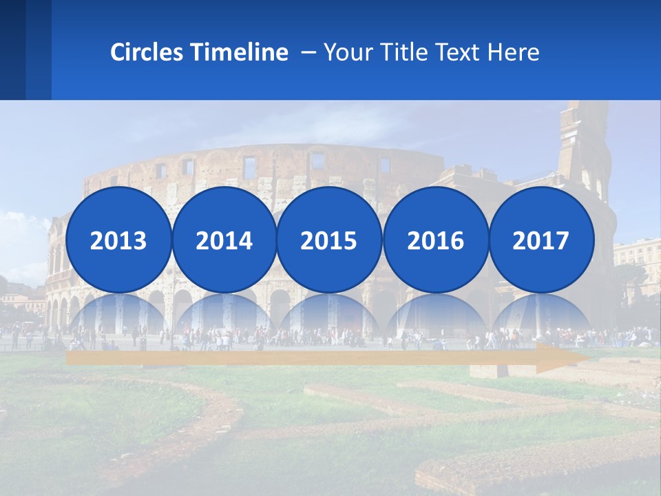 Brick Stadium Exterior PowerPoint Template