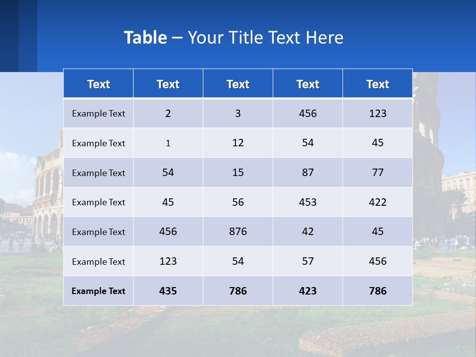 Brick Stadium Exterior PowerPoint Template