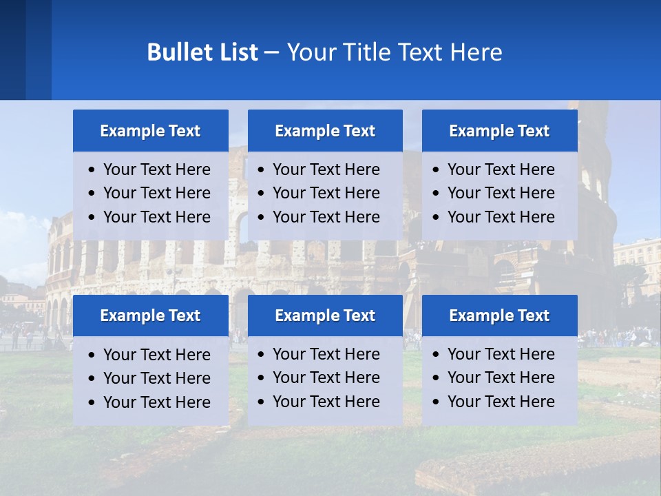 Brick Stadium Exterior PowerPoint Template
