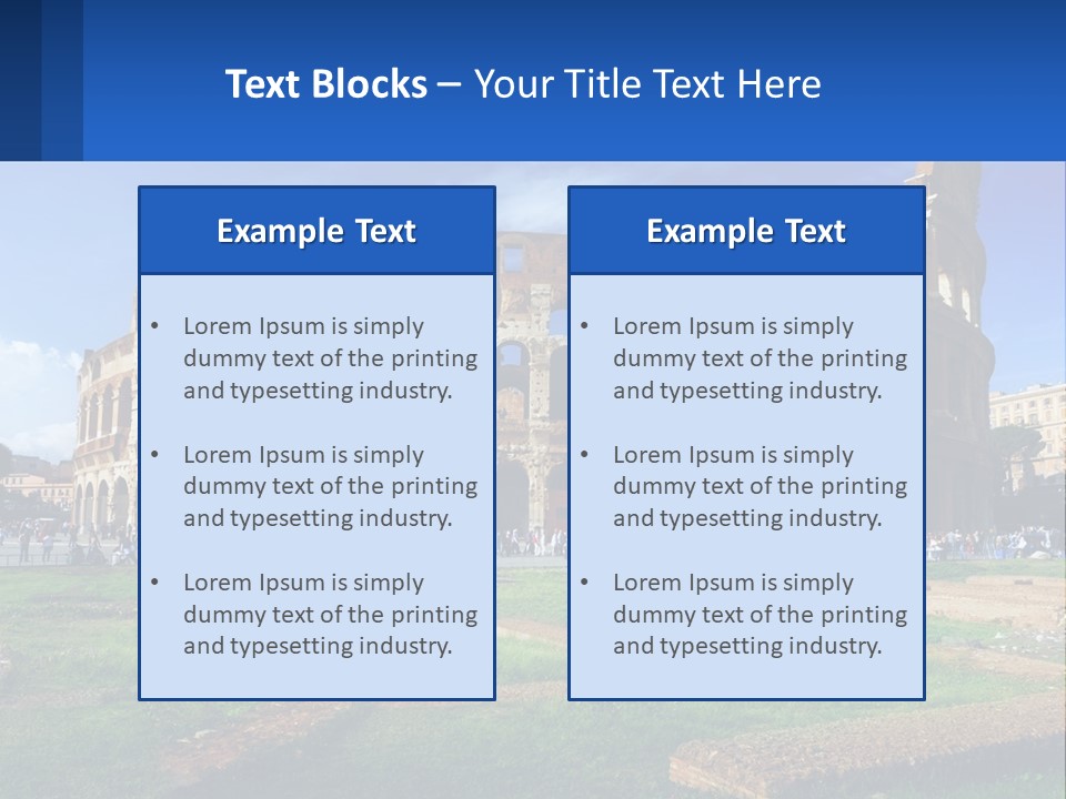 Brick Stadium Exterior PowerPoint Template