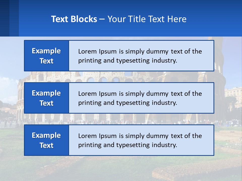 Brick Stadium Exterior PowerPoint Template