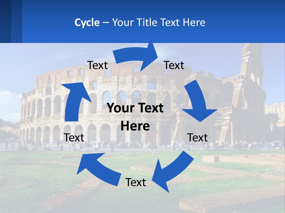 Brick Stadium Exterior PowerPoint Template
