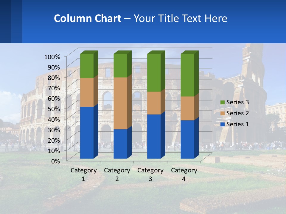 Brick Stadium Exterior PowerPoint Template