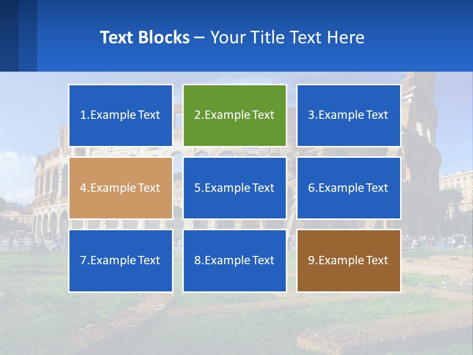 Brick Stadium Exterior PowerPoint Template