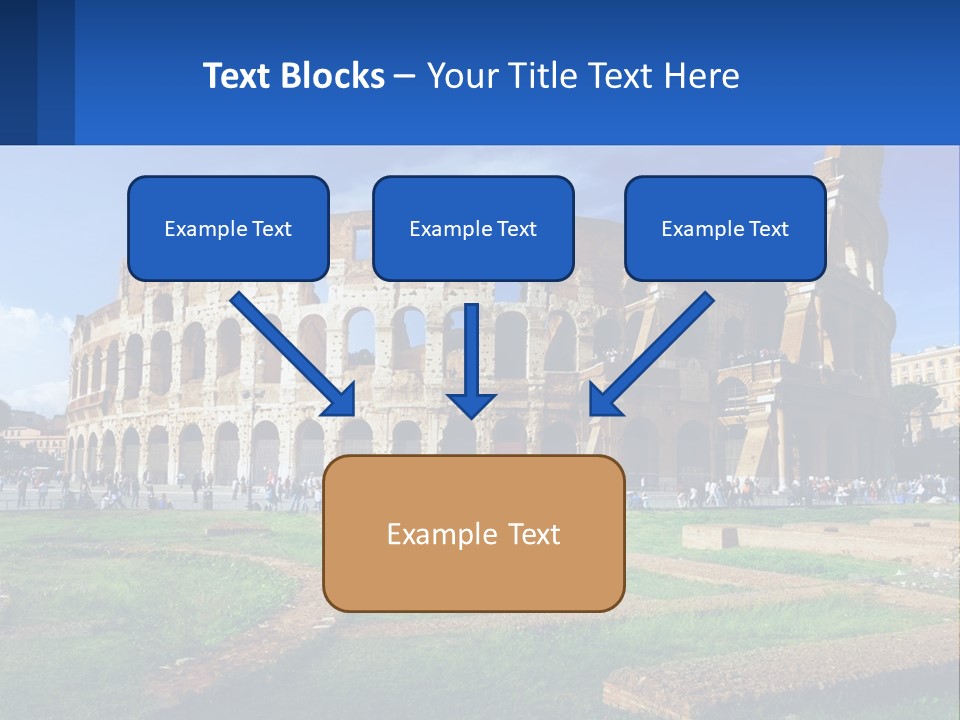 Brick Stadium Exterior PowerPoint Template