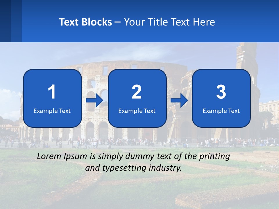 Brick Stadium Exterior PowerPoint Template