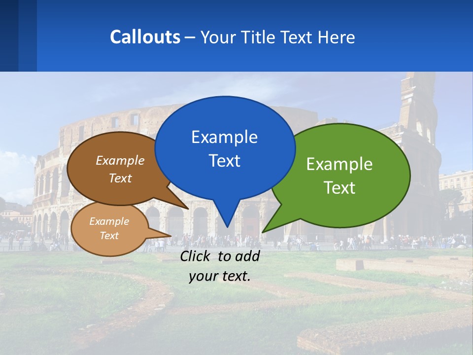 Brick Stadium Exterior PowerPoint Template