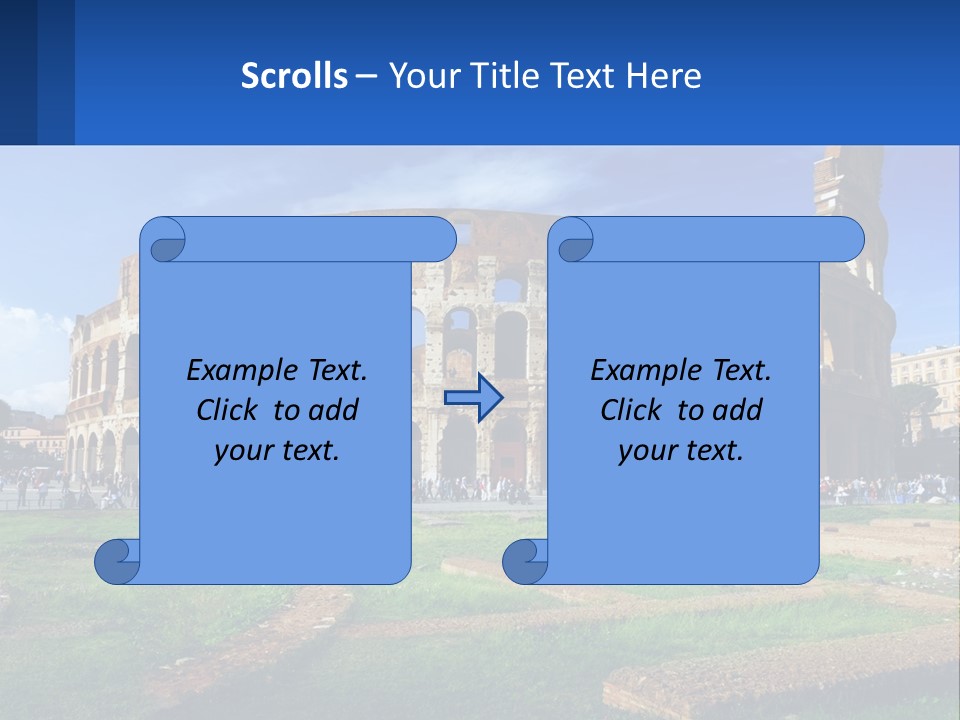 Brick Stadium Exterior PowerPoint Template