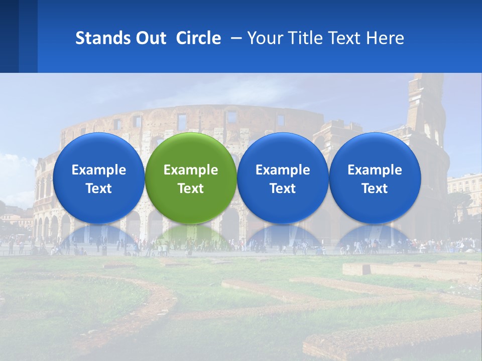 Brick Stadium Exterior PowerPoint Template