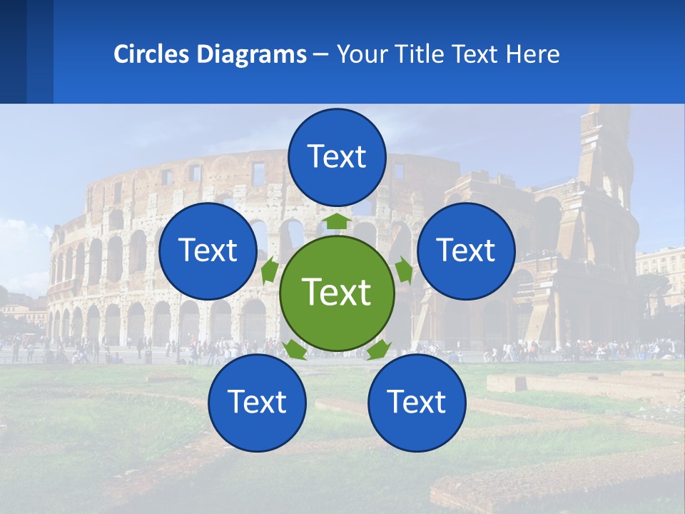 Brick Stadium Exterior PowerPoint Template