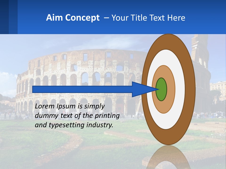 Brick Stadium Exterior PowerPoint Template