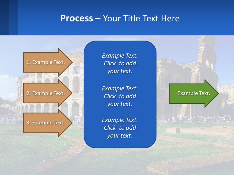 Brick Stadium Exterior PowerPoint Template