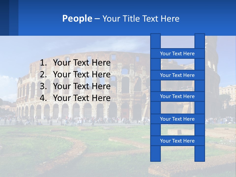 Brick Stadium Exterior PowerPoint Template