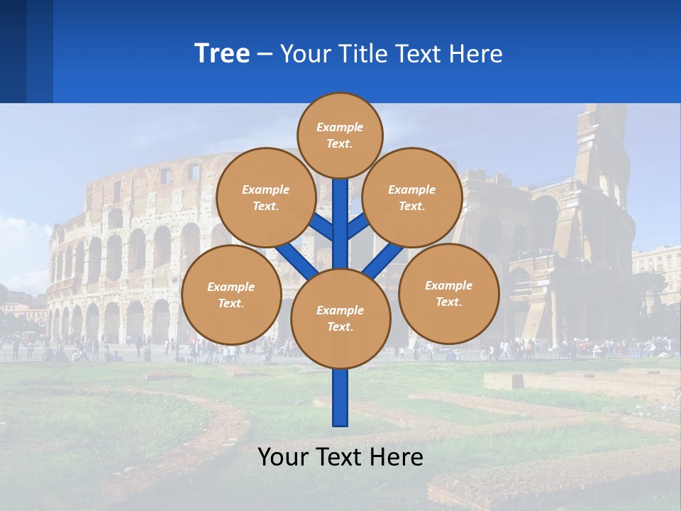 Brick Stadium Exterior PowerPoint Template