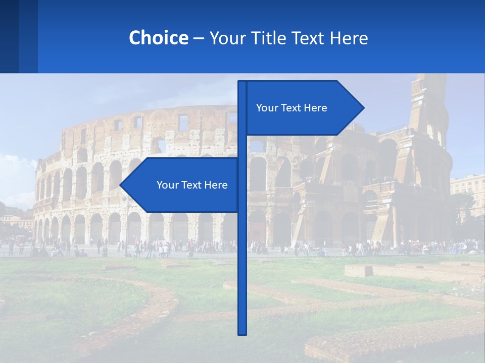 Brick Stadium Exterior PowerPoint Template