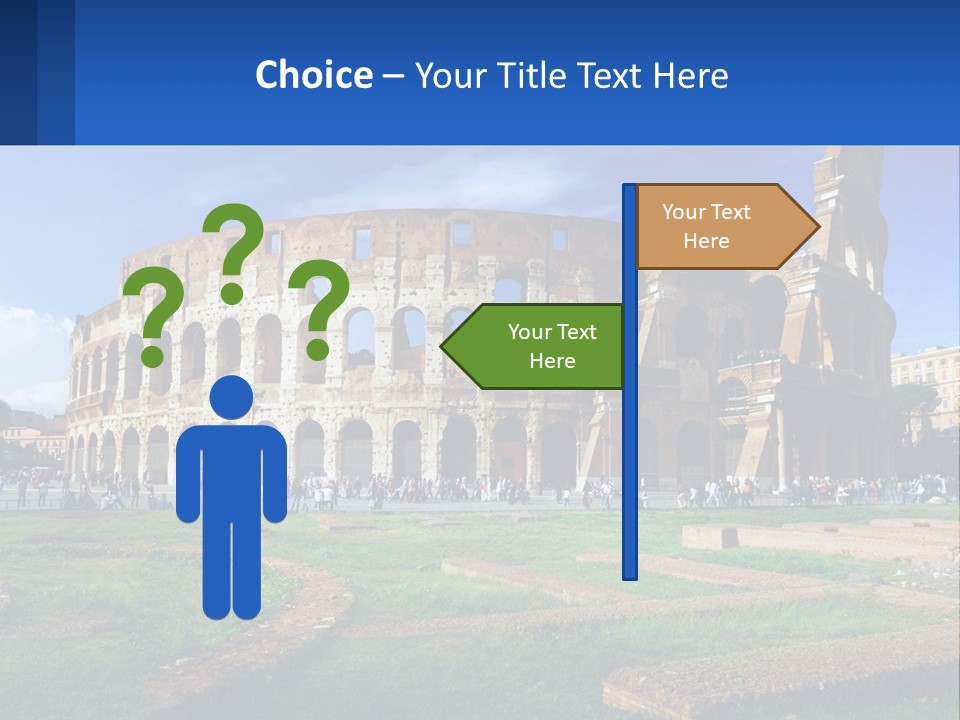 Brick Stadium Exterior PowerPoint Template