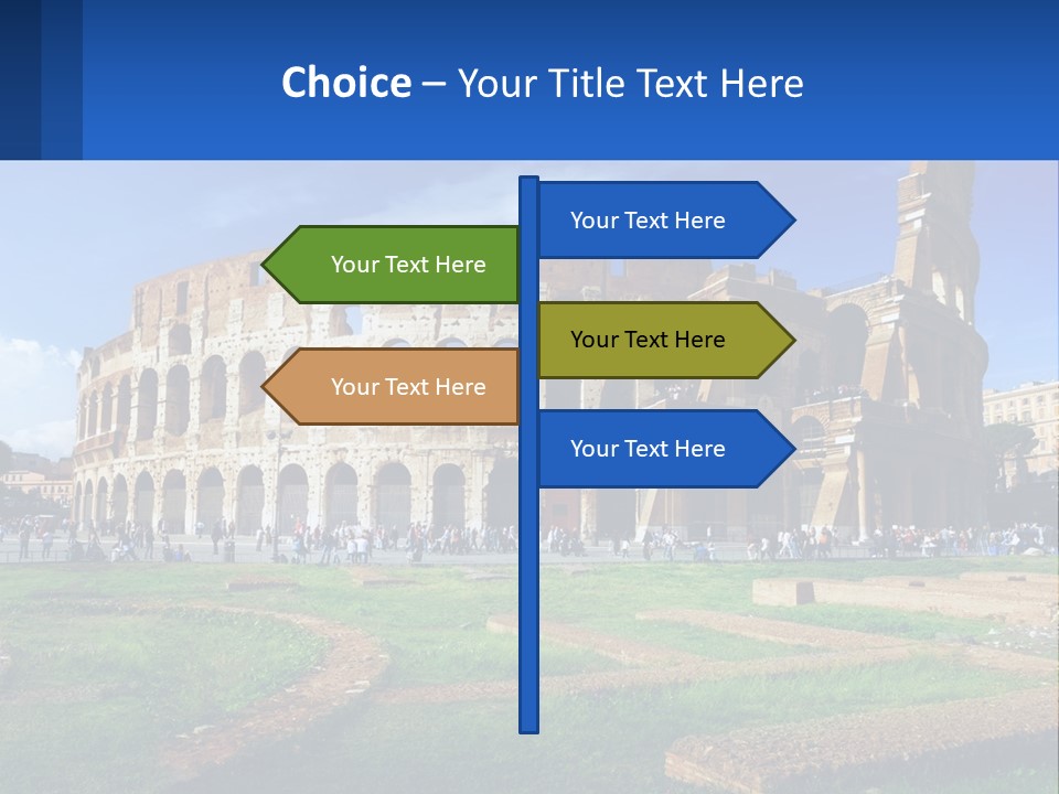 Brick Stadium Exterior PowerPoint Template