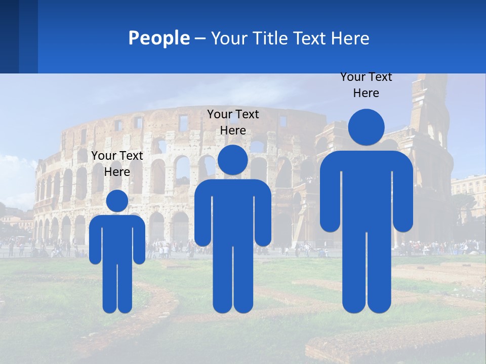 Brick Stadium Exterior PowerPoint Template