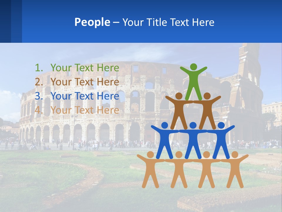 Brick Stadium Exterior PowerPoint Template