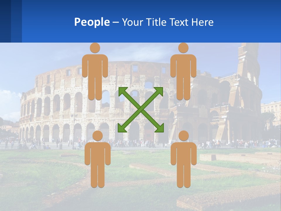 Brick Stadium Exterior PowerPoint Template