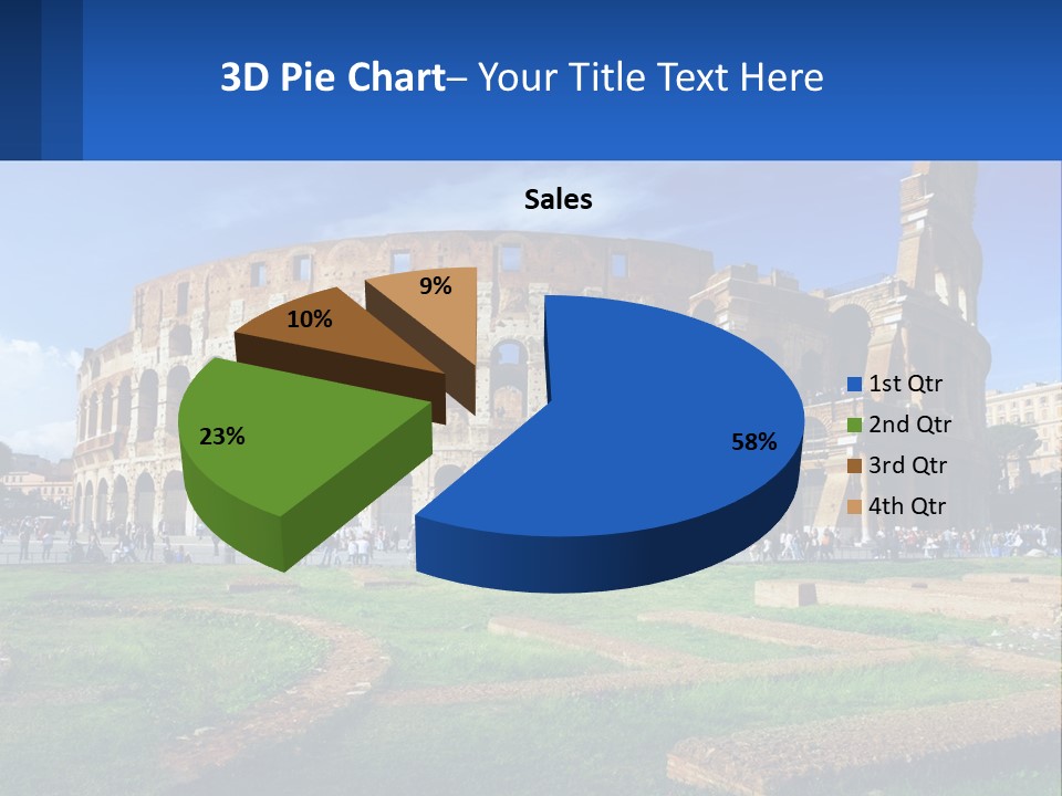 Brick Stadium Exterior PowerPoint Template