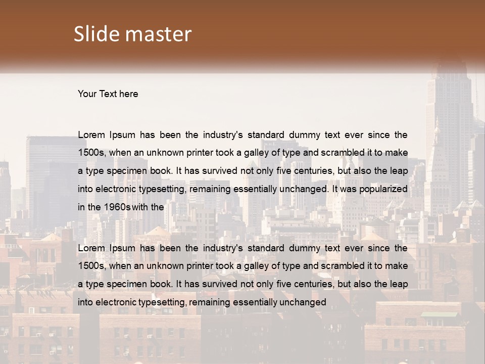 Tower Skyscraper Manhattan PowerPoint Template