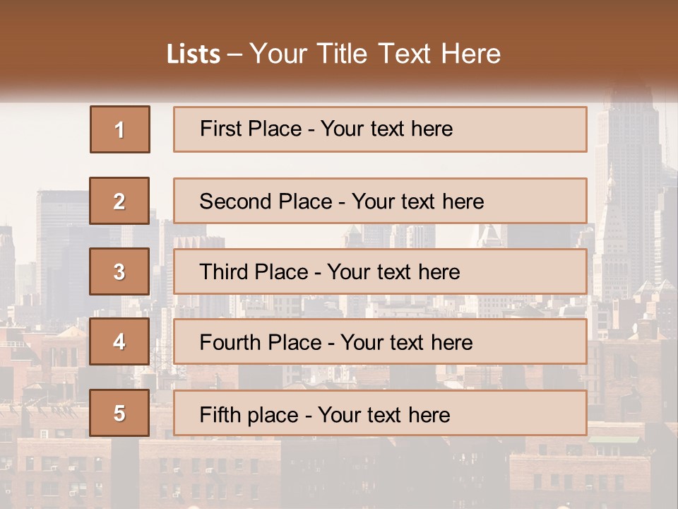 Tower Skyscraper Manhattan PowerPoint Template
