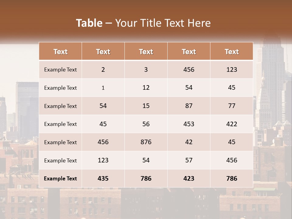 Tower Skyscraper Manhattan PowerPoint Template