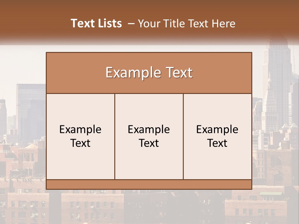 Tower Skyscraper Manhattan PowerPoint Template