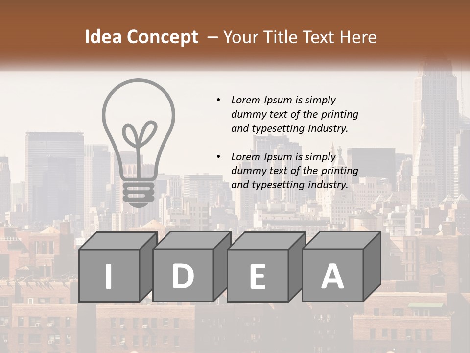 Tower Skyscraper Manhattan PowerPoint Template