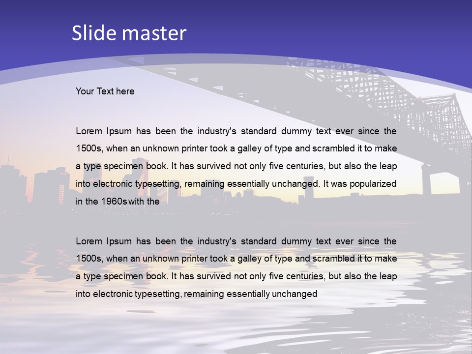 Buildings River Transportation PowerPoint Template