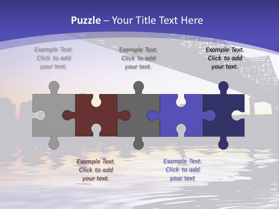 Buildings River Transportation PowerPoint Template