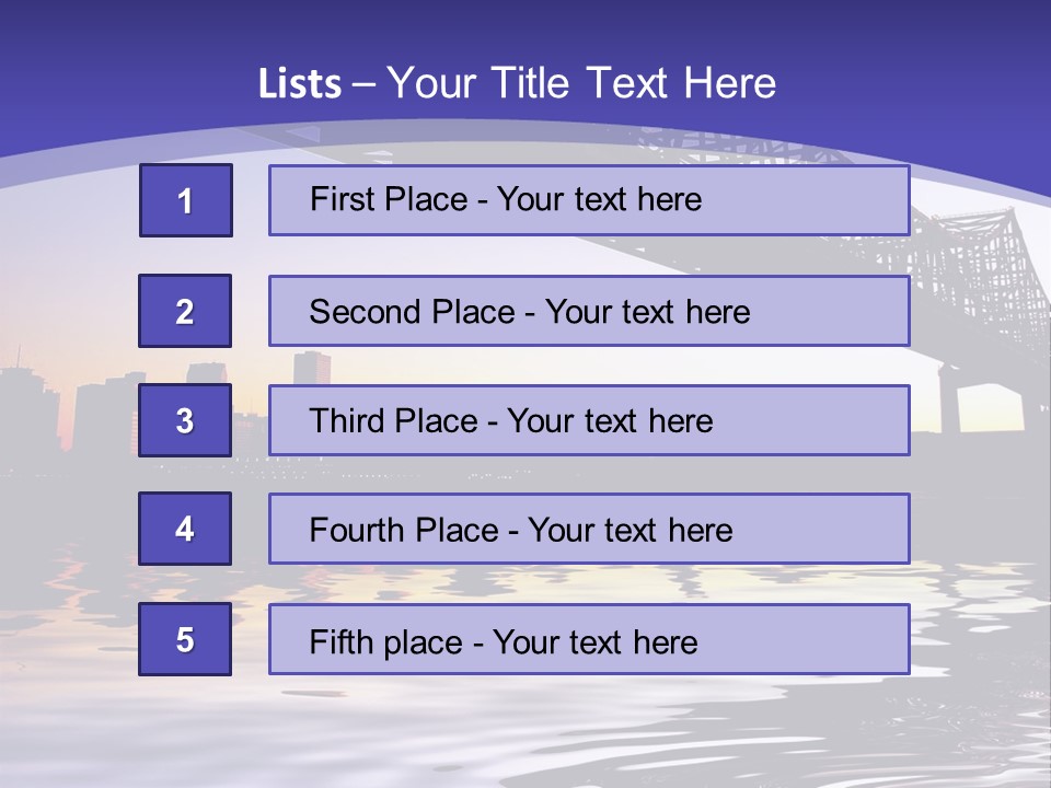 Buildings River Transportation PowerPoint Template