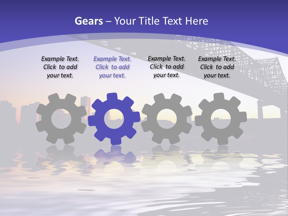 Buildings River Transportation PowerPoint Template