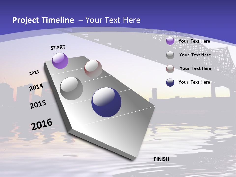 Buildings River Transportation PowerPoint Template