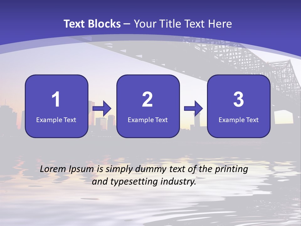 Buildings River Transportation PowerPoint Template