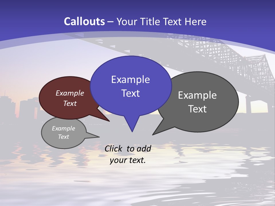 Buildings River Transportation PowerPoint Template