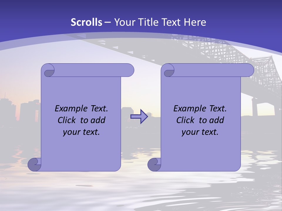 Buildings River Transportation PowerPoint Template