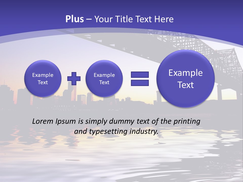 Buildings River Transportation PowerPoint Template