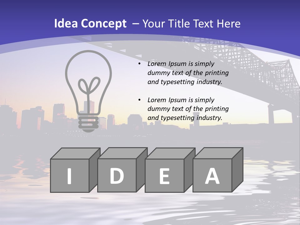 Buildings River Transportation PowerPoint Template