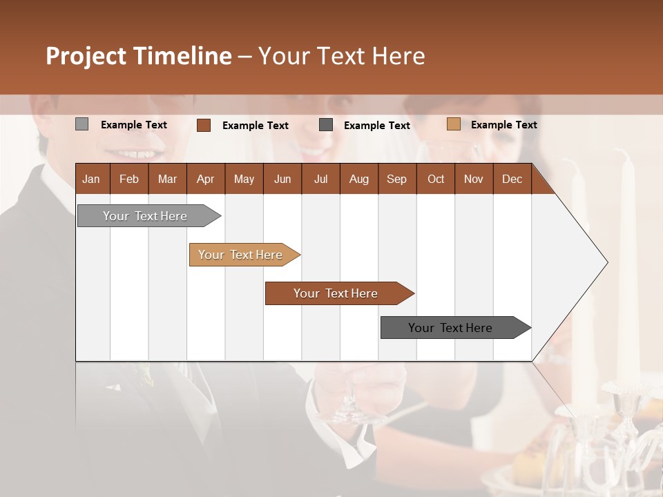 Smoking Wine Bride PowerPoint Template