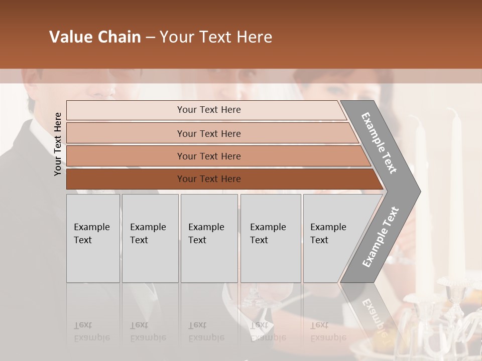 Smoking Wine Bride PowerPoint Template