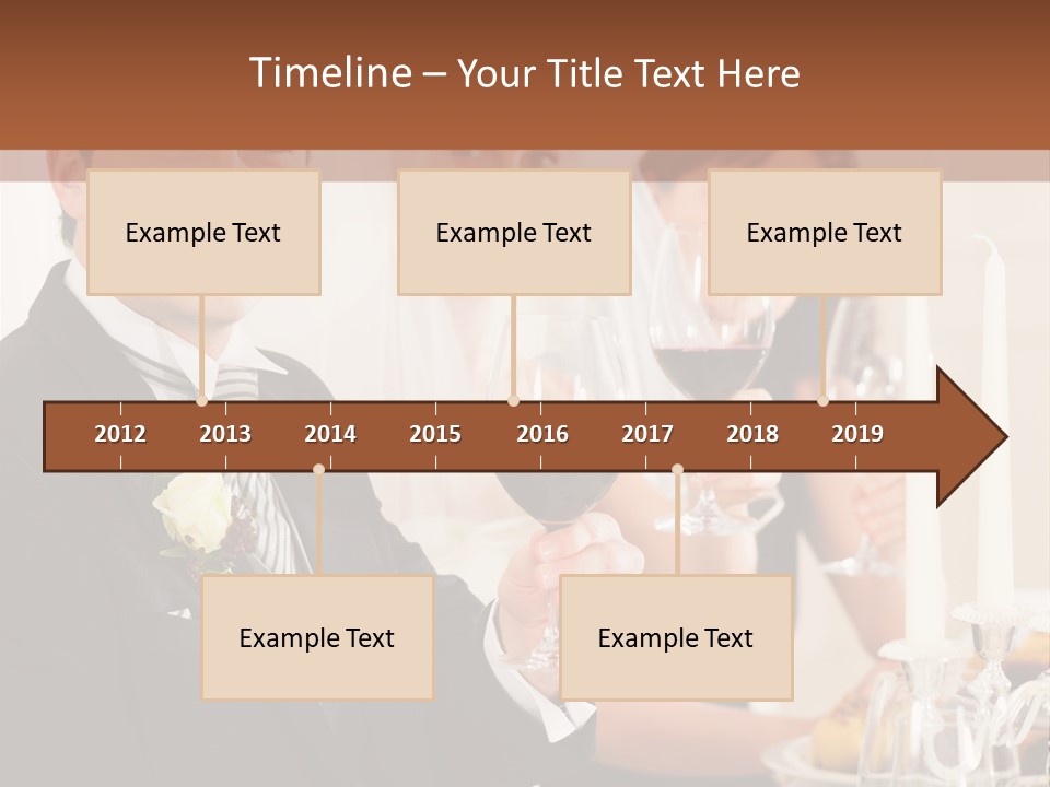 Smoking Wine Bride PowerPoint Template