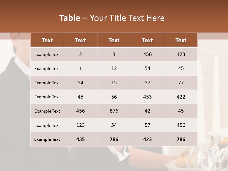 Smoking Wine Bride PowerPoint Template