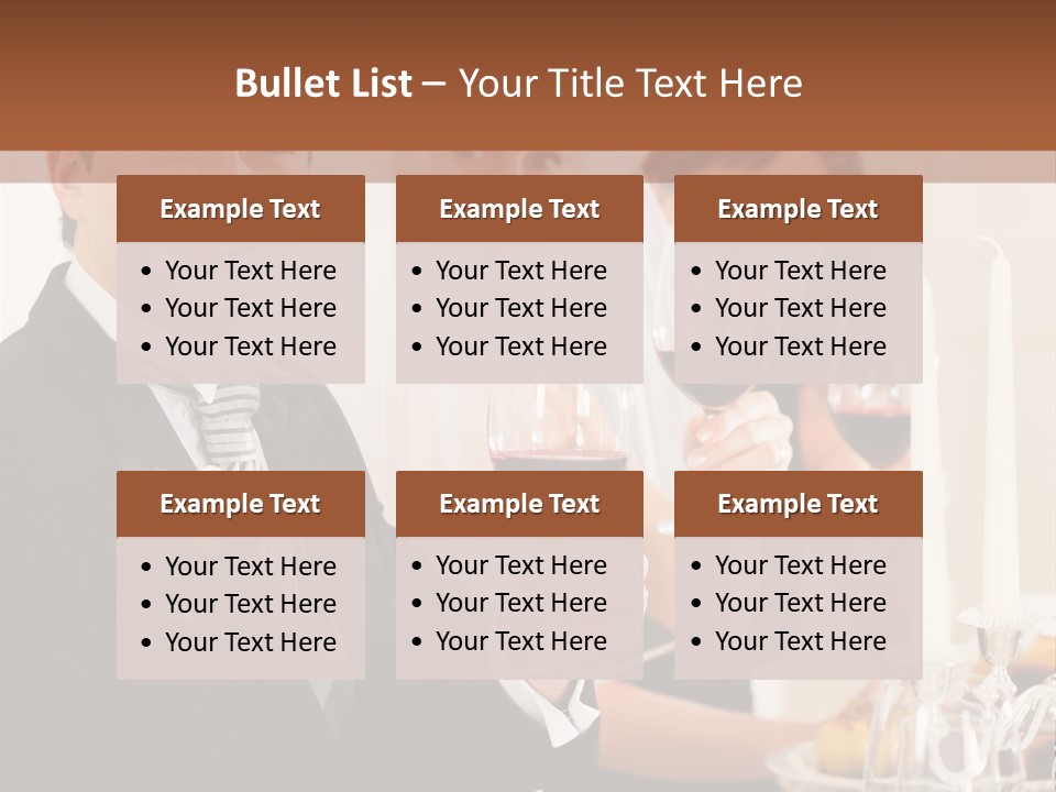 Smoking Wine Bride PowerPoint Template