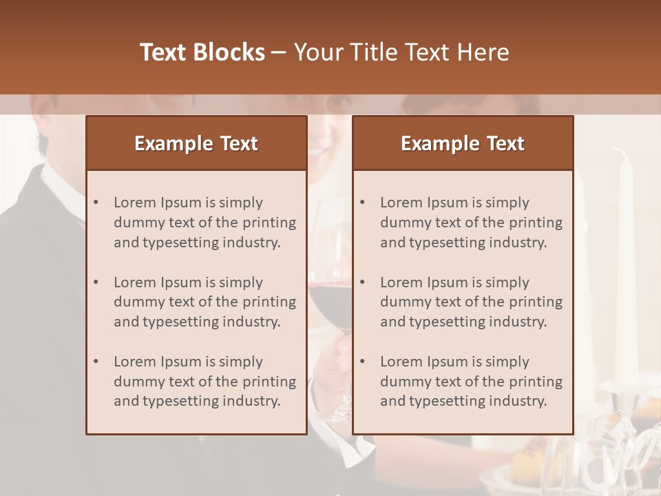 Smoking Wine Bride PowerPoint Template