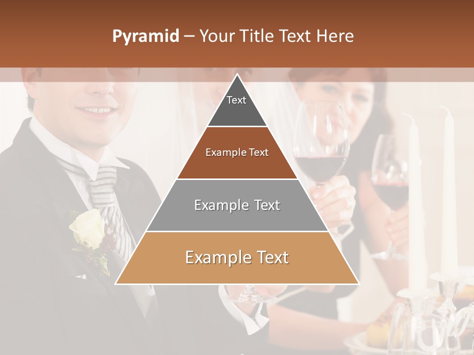 Smoking Wine Bride PowerPoint Template