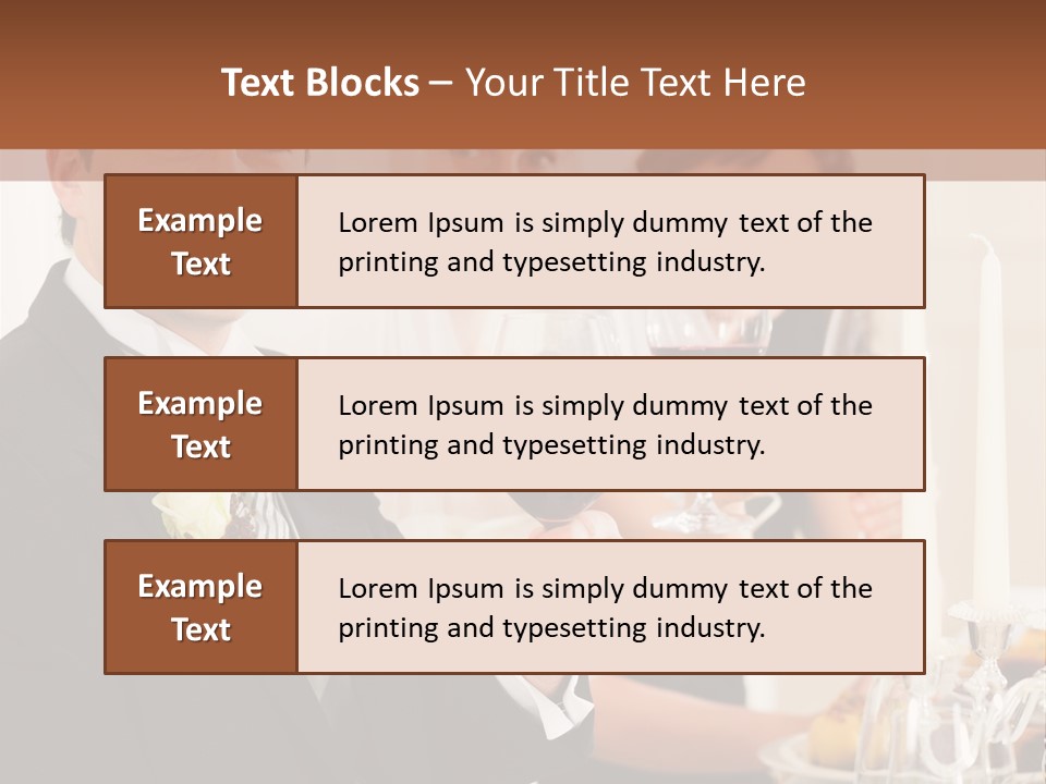 Smoking Wine Bride PowerPoint Template