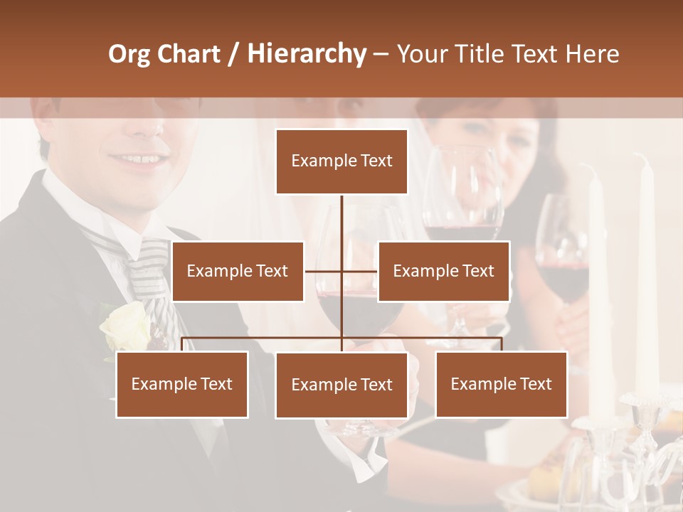 Smoking Wine Bride PowerPoint Template