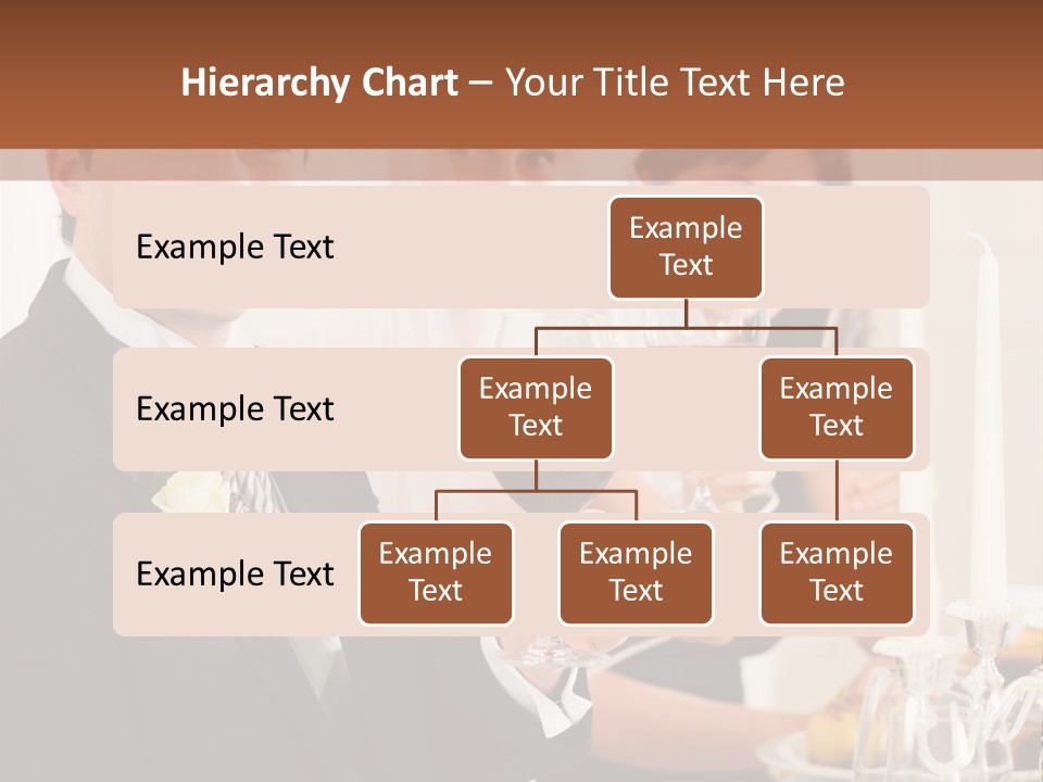 Smoking Wine Bride PowerPoint Template